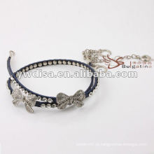 Art und Weisefrauen Taille gepflastert mit Rhinestones in PU mit Kette Quaste bestes Entwurf von YIWU DISHA